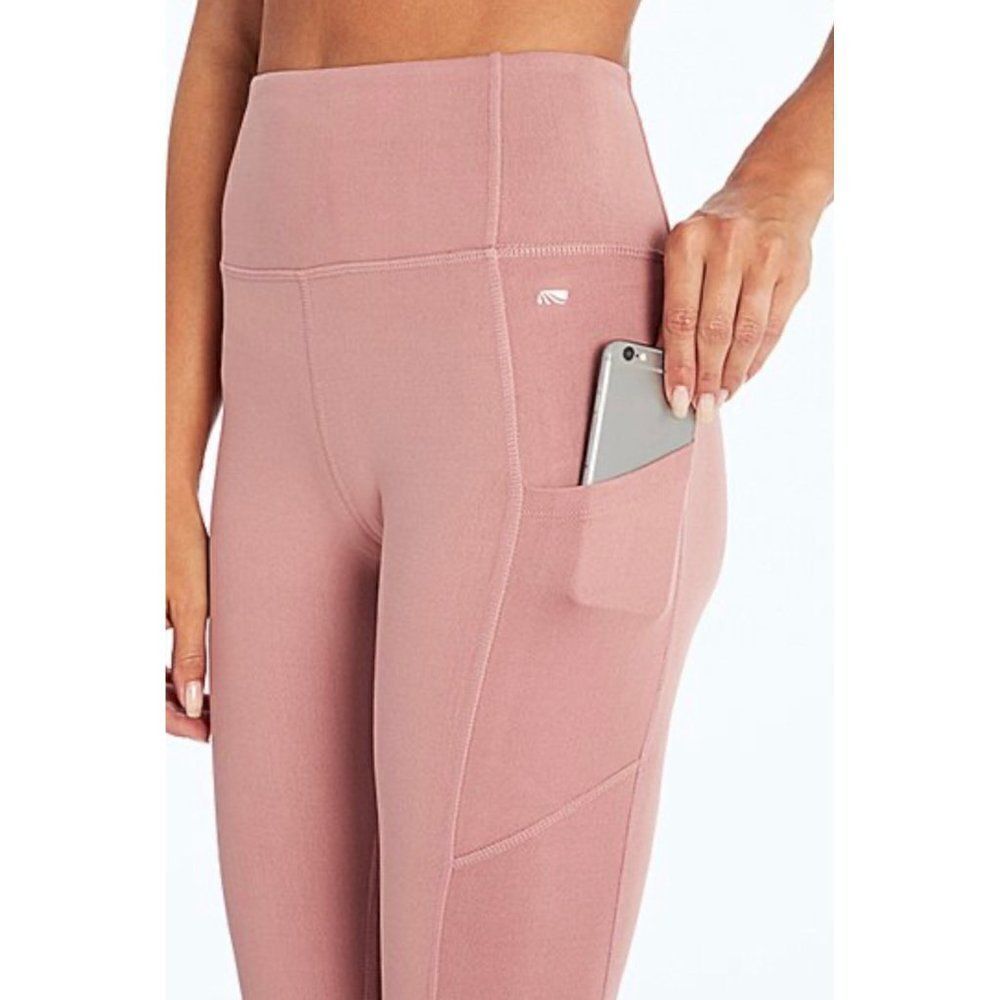 Marika 25” Nostalgia Rose Pocket Eden Women Leggings Size L NWT